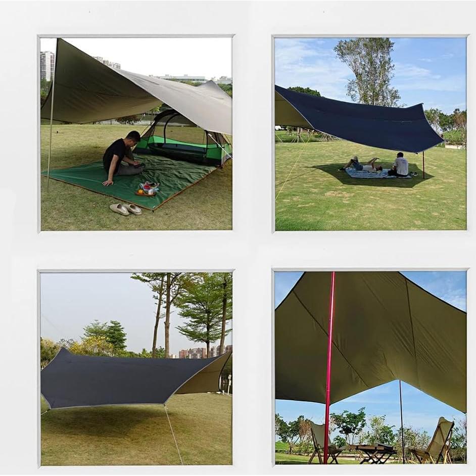 Lona Impermeable 4.88x4.88m HipierFx Negra para Camping