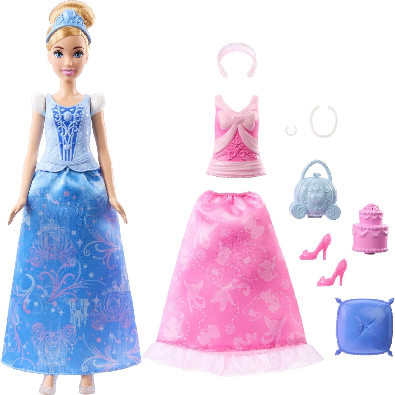 Muñeca de Moda Cenicienta 2-en-1 Mattel con Accesorios