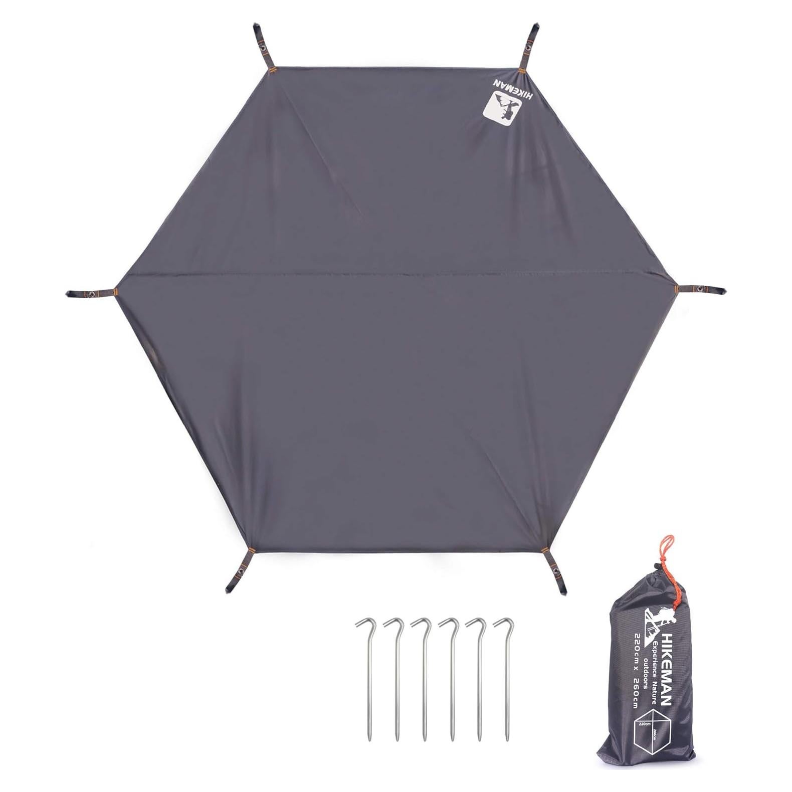 Tarp Impermeable HIKEMAN Huella Hexagonal 1-4 Personas 220x260cm