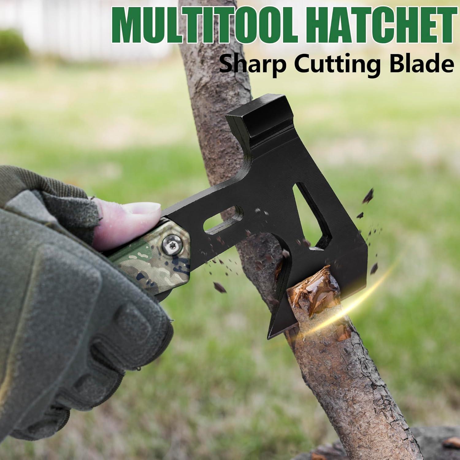 Hacha Multiherramienta FLISSA 14 en 1 con Luz LED Camuflaje