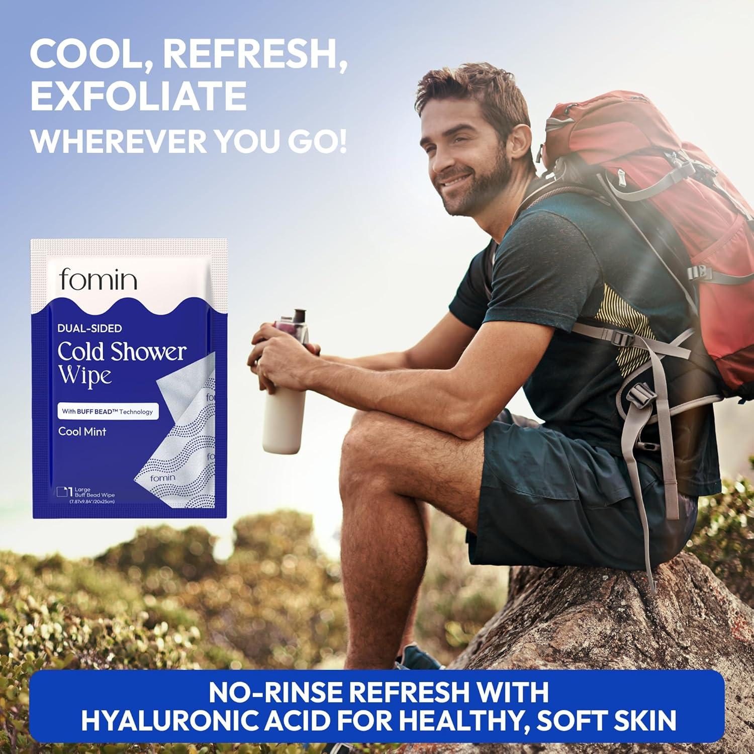 Toallitas de Ducha Fría FOMIN - Paquete de 10 - Sin Enjuague