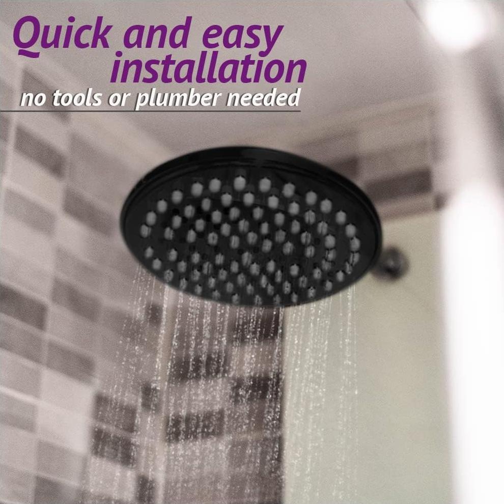 Cabezal de Ducha de Lluvia ShowerME 22.86 cm Negro Mate