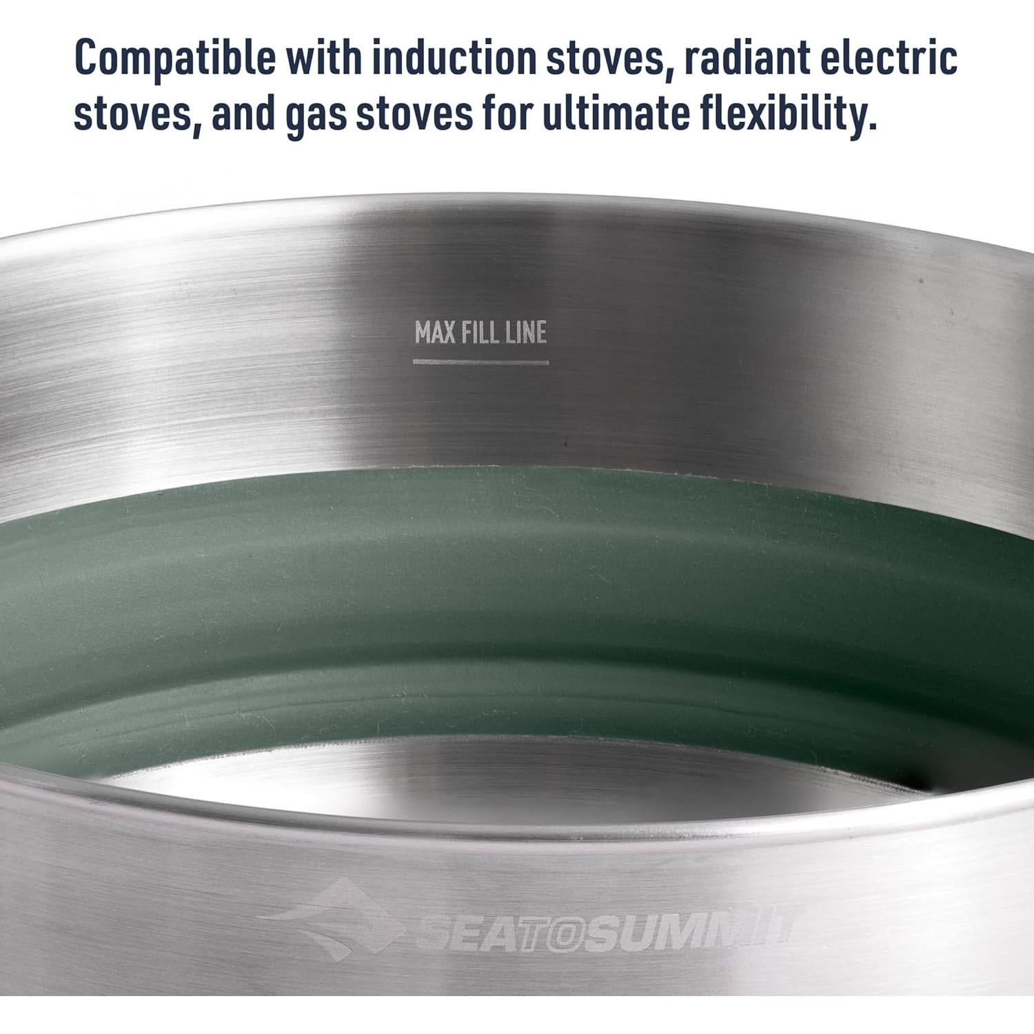 Olla Plegable de Acero Inoxidable Sea to Summit 3L