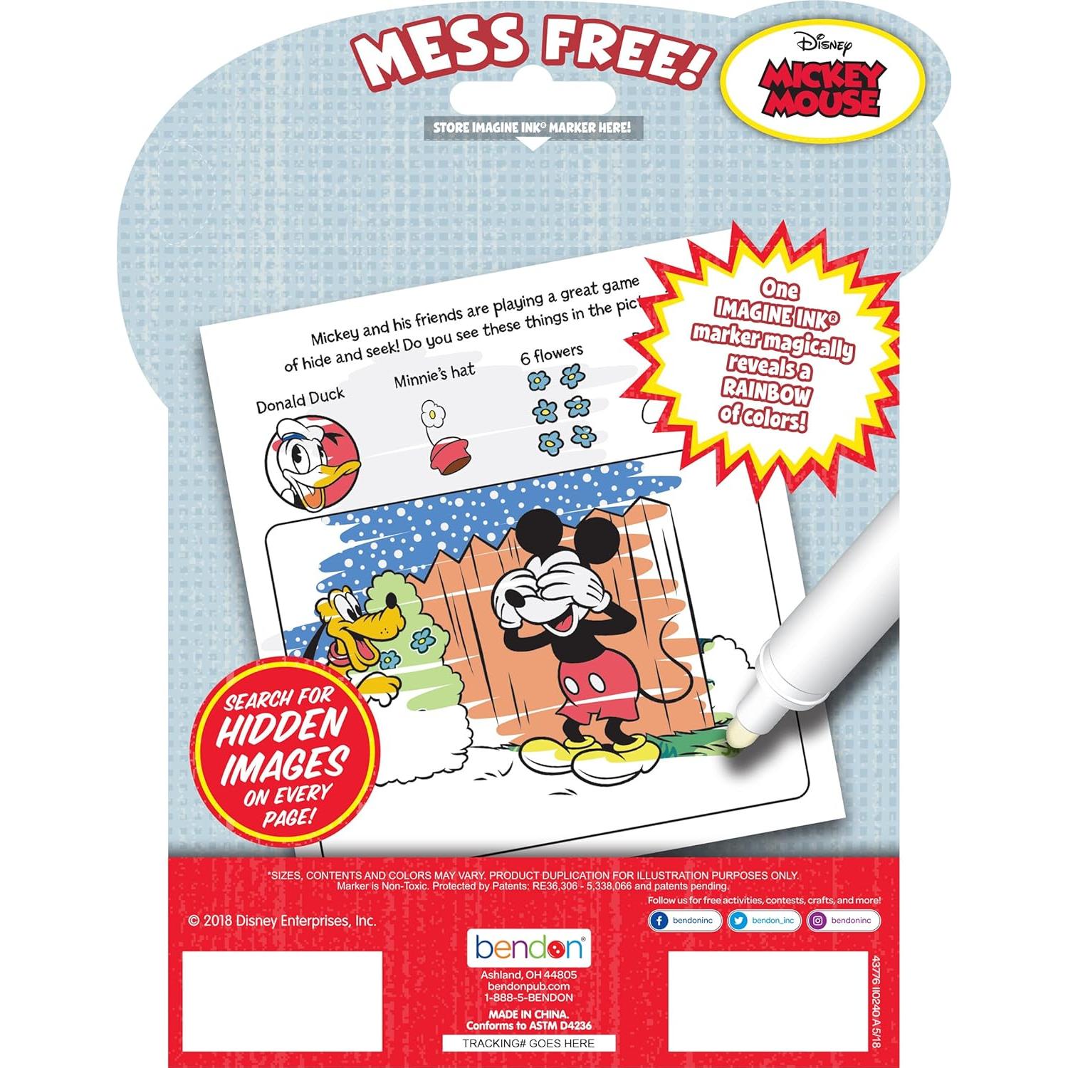 Bendon Disney Mickey Mouse Imagine Ink 24 Páginas 2 Piezas