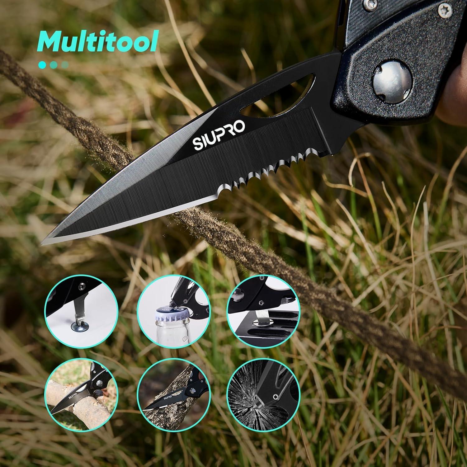 Cuchillo Multiherramienta SIUPRO 7 en 1 Plegable 11.4 cm