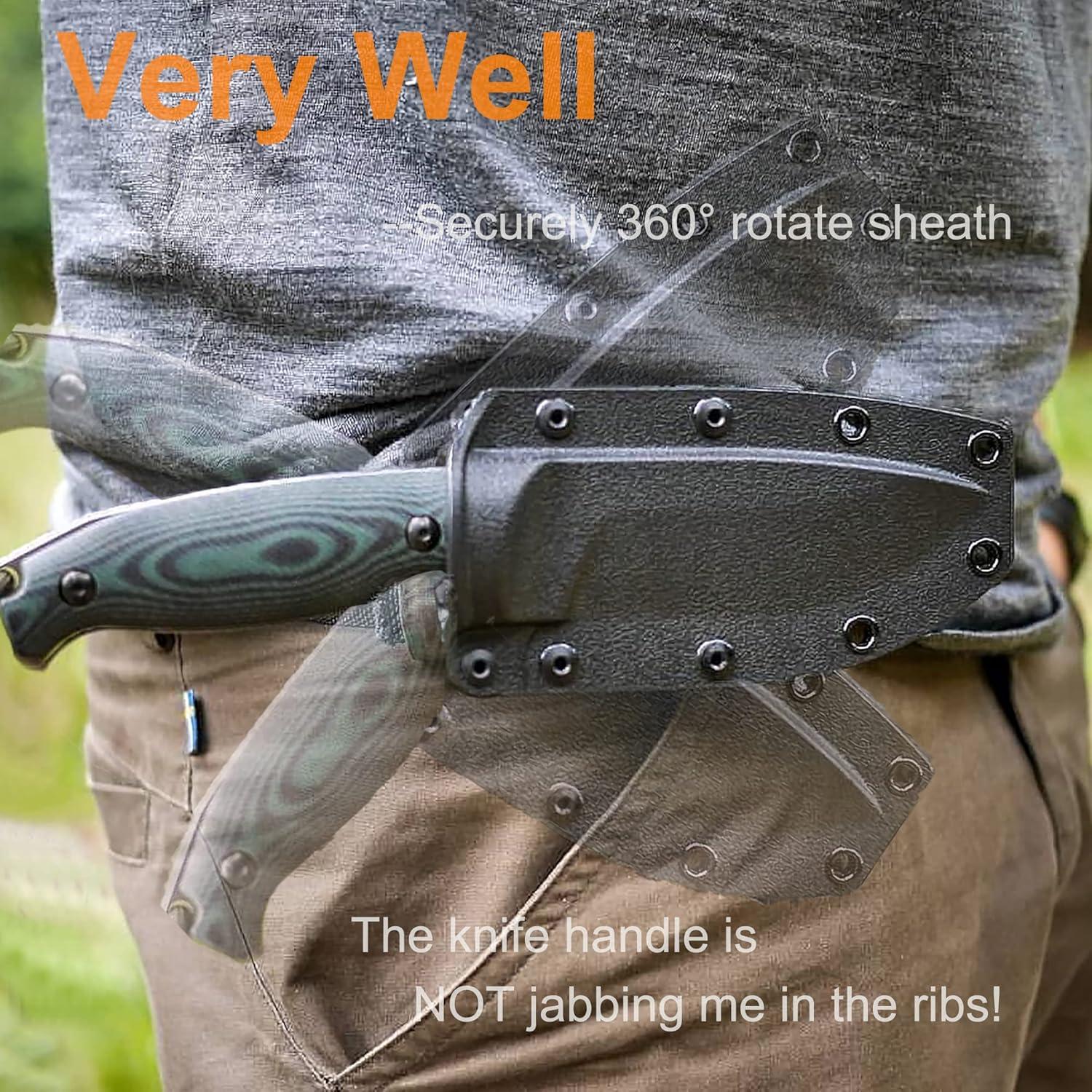 Cuchillo Fijo Ruike F118 para Camping con Funda 360° - Acero Inoxidable