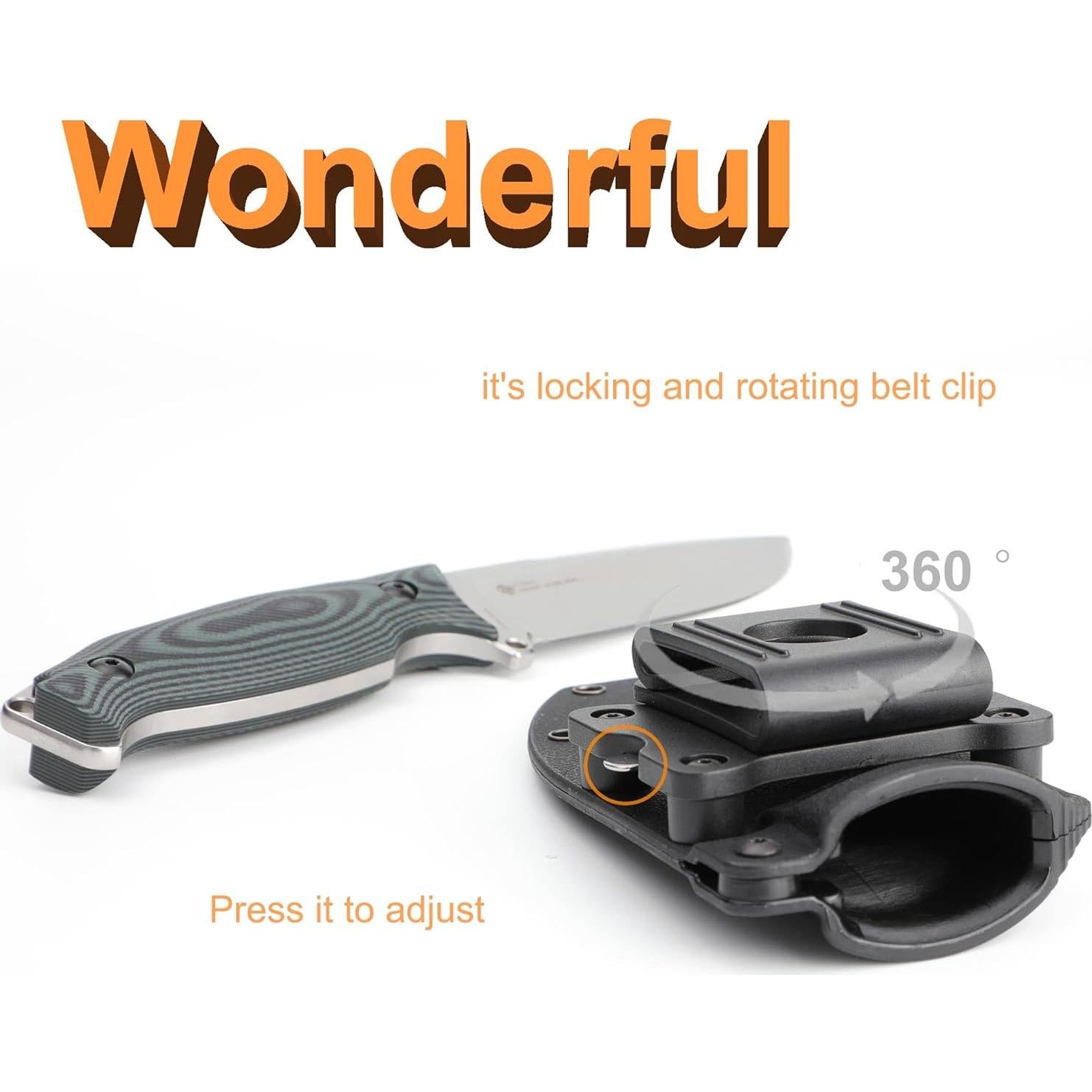 Cuchillo Fijo Ruike F118 para Camping con Funda 360° - Acero Inoxidable