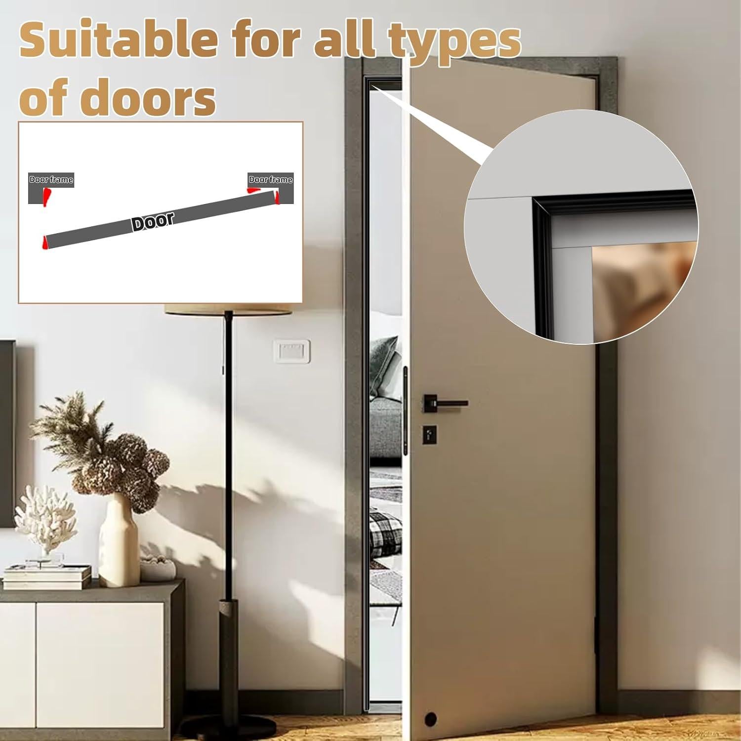 Tira de Sellado de Espuma KNEELISA 2Pcs 9.95m Negro