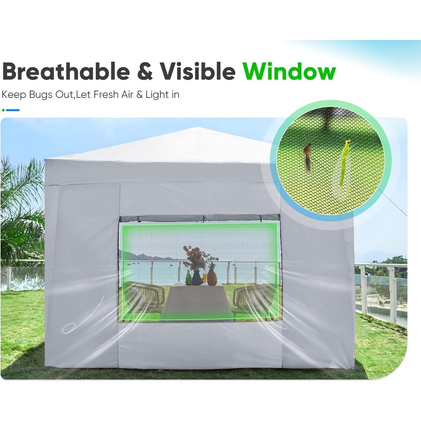Carpa Plegable Quictent 3x3m Impermeable con 4 Paredes Laterales