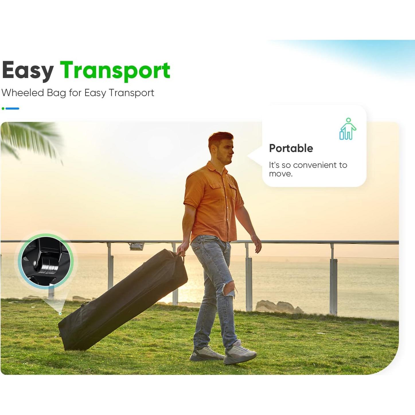 Carpa Plegable Quictent 3x3m Impermeable con 4 Paredes Laterales