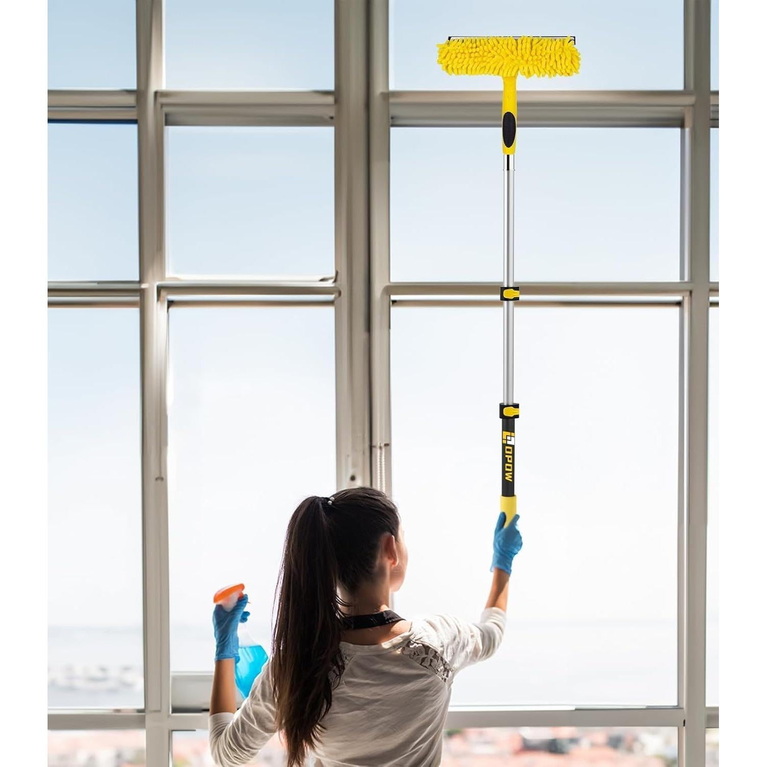 Raspador de Ventanas 2 en 1 Opow con Paño de Microfibra 25.4 cm