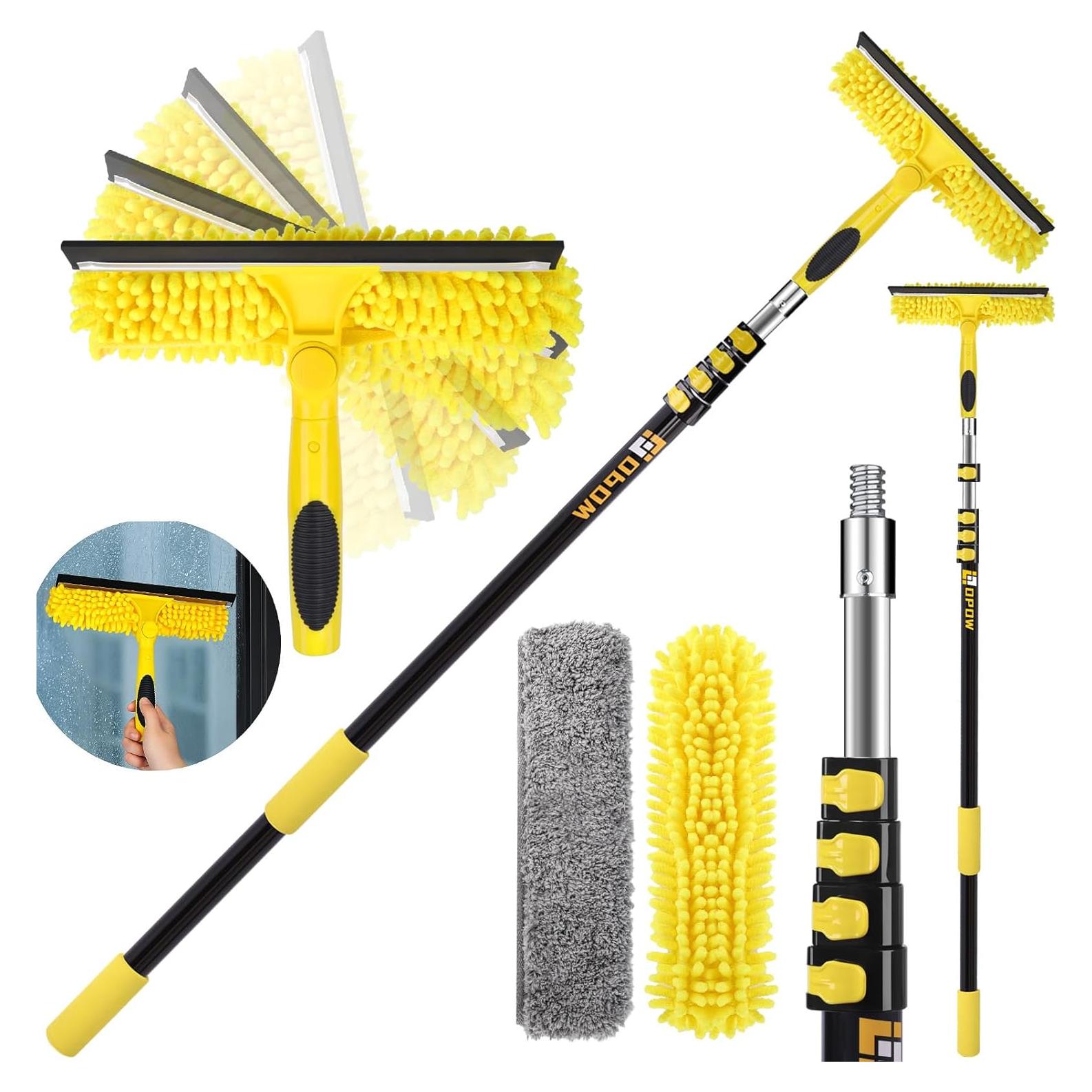 Raspador de Ventanas Profesional Opow 2 en 1 Telescópico 9.14m