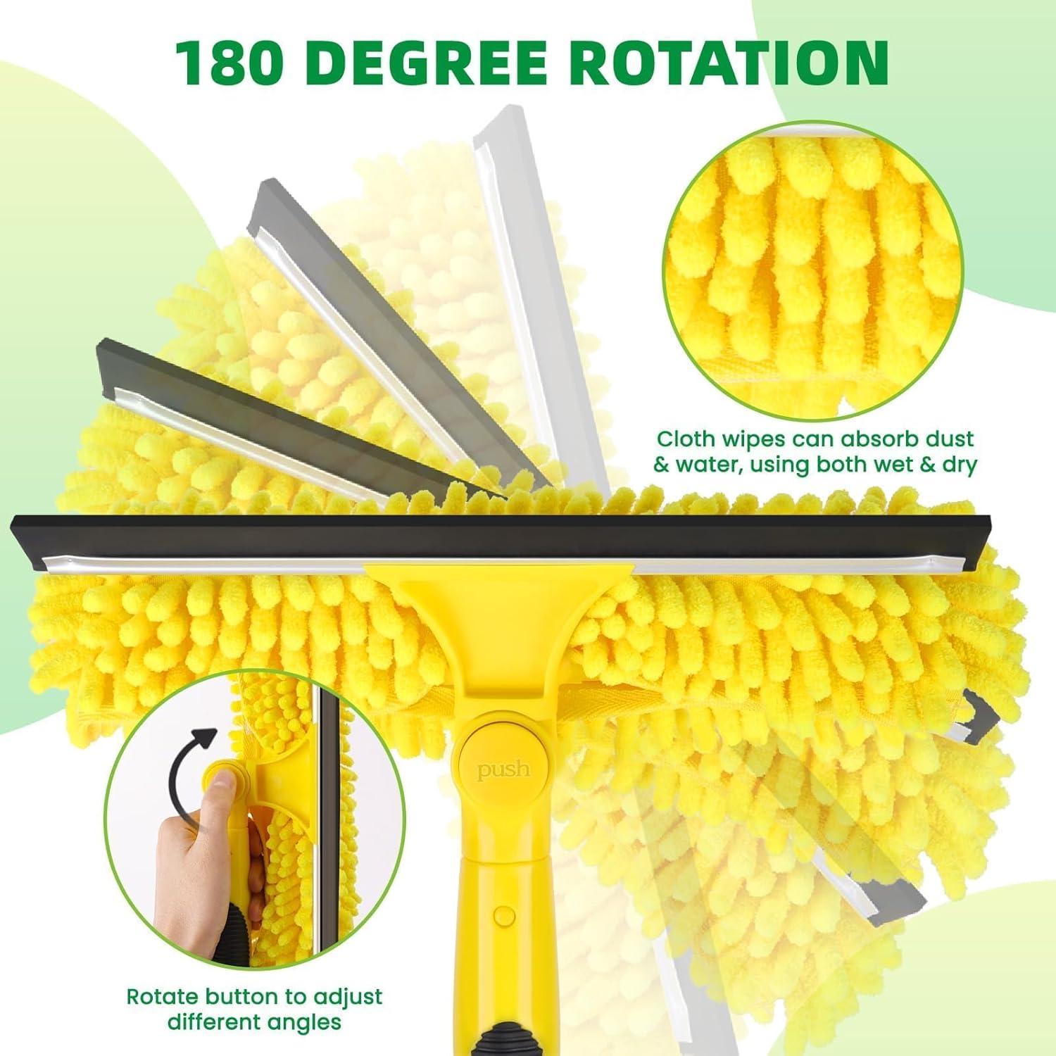 Raspador de Ventanas Profesional Opow 2 en 1 Telescópico 9.14m