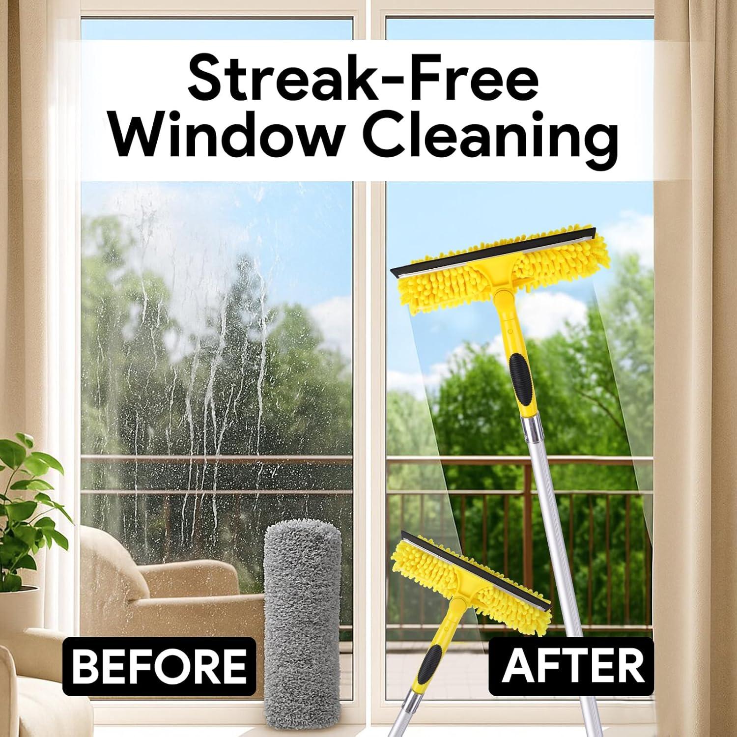 Raspador de Ventanas Profesional Opow 2 en 1 Telescópico 9.14m