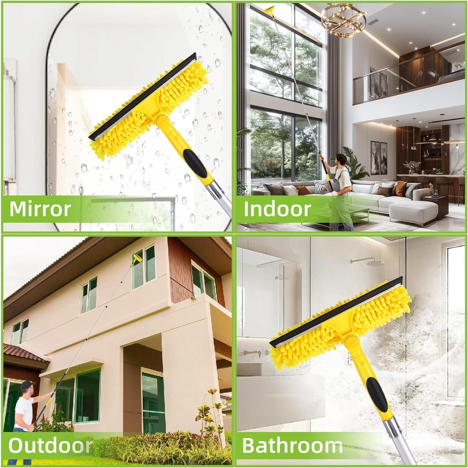 Raspador de Ventanas Profesional Opow 2 en 1 Telescópico 9.14m