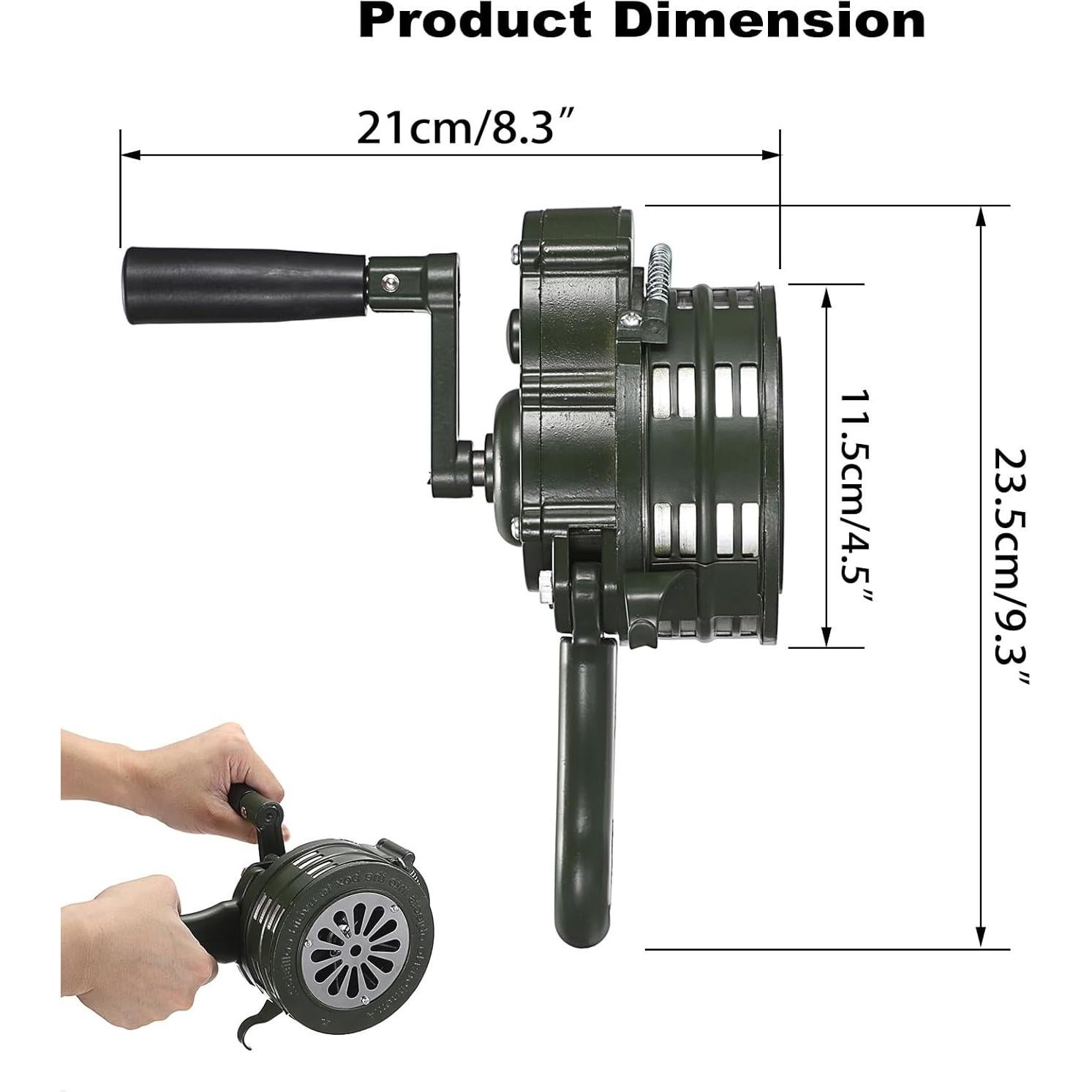 Sirena Manual de Manivela Sumnacon Verde Ajustable 1.04kg