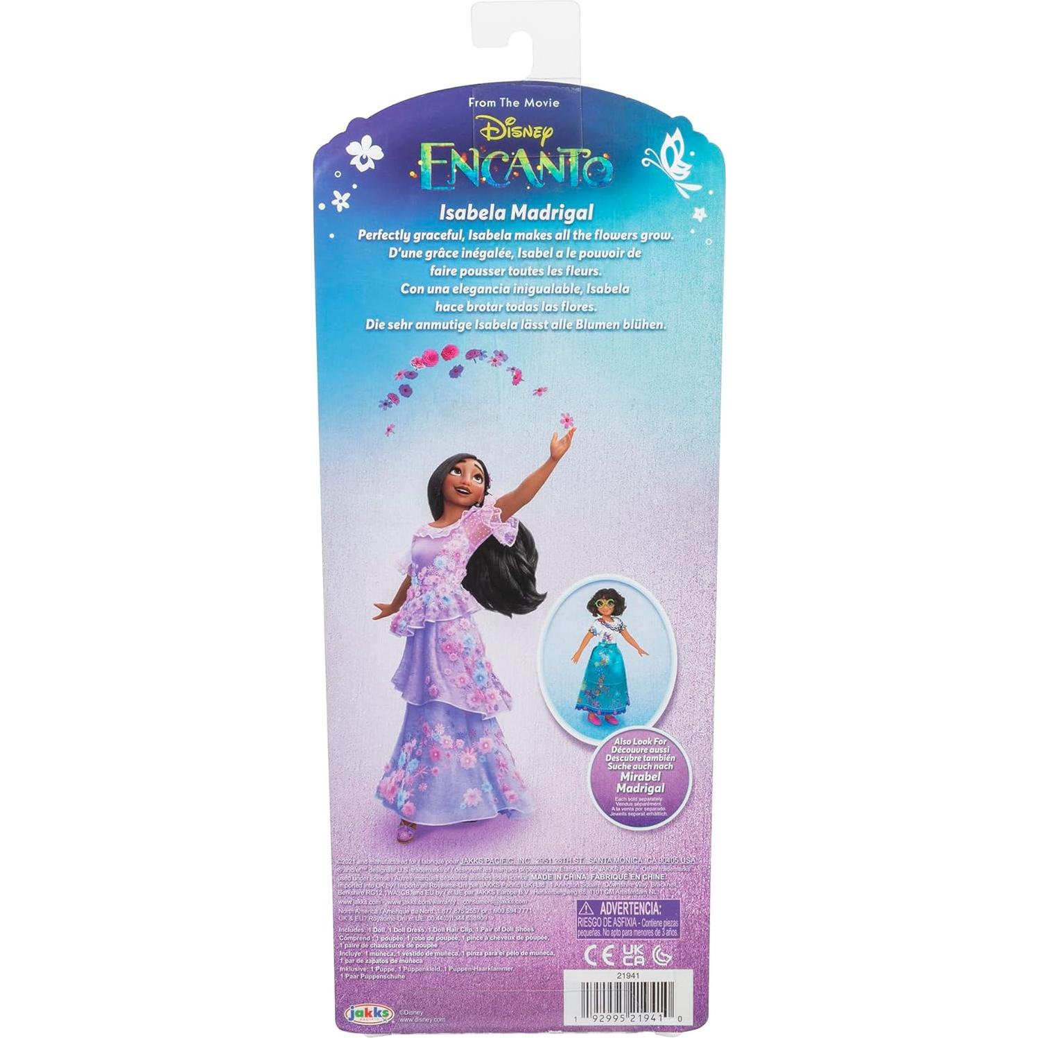 Muñeca Isabela Madrigal Disney Encanto con Vestido y Accesorios