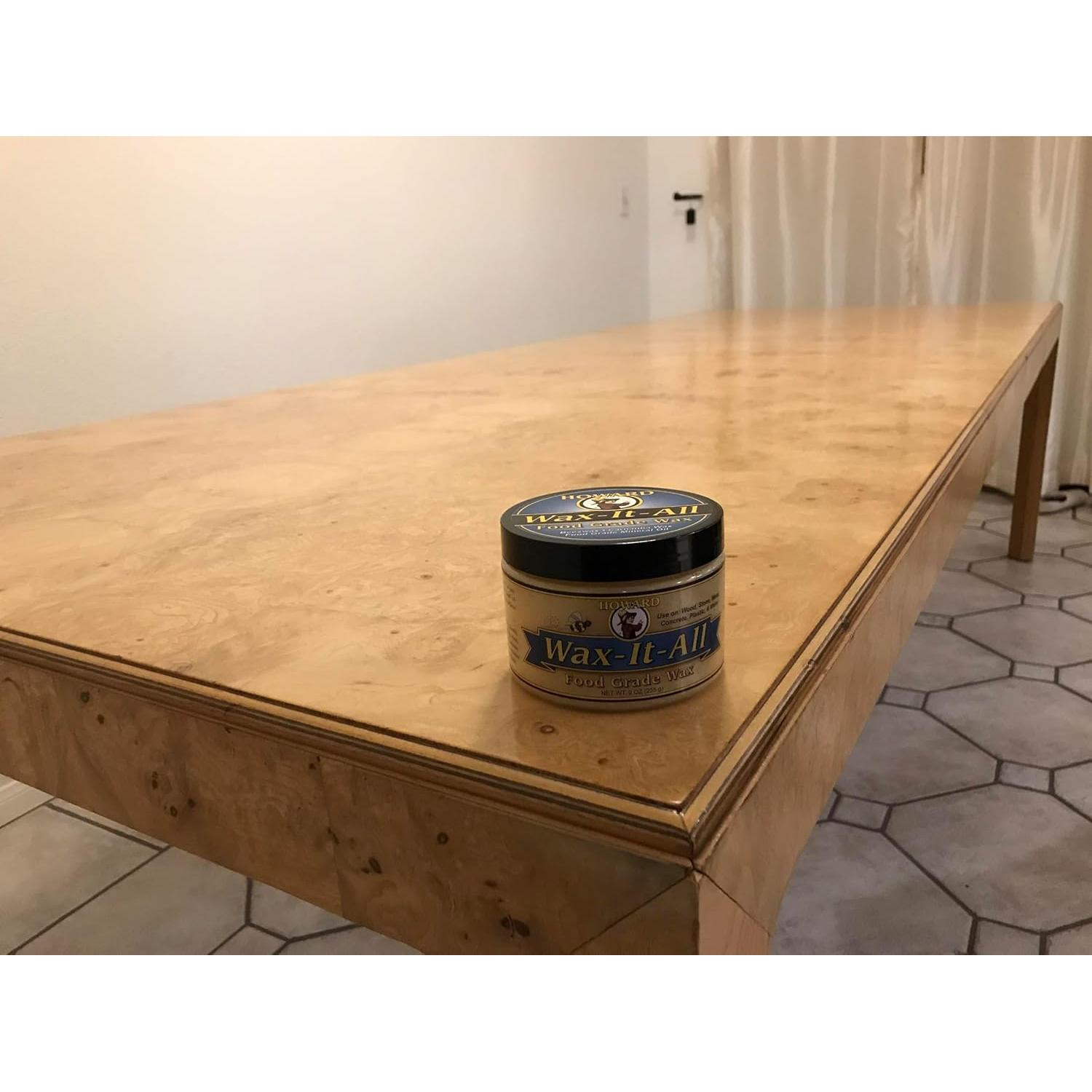 Cera Protectora de Grado Alimenticio Howard 9 oz para Madera y Más
