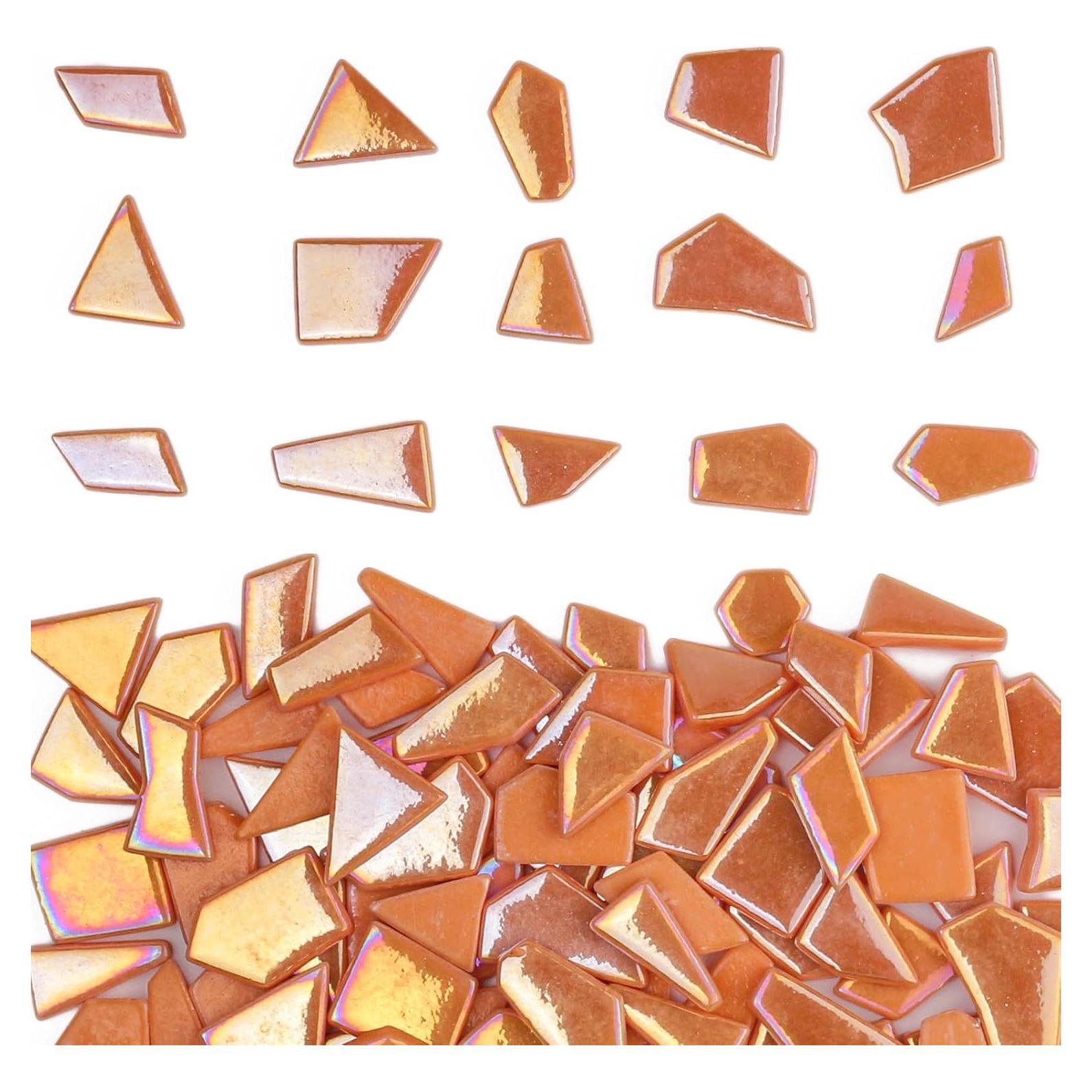 Azulejos de mosaico de vidrio naranja Youway Style 200g DIY