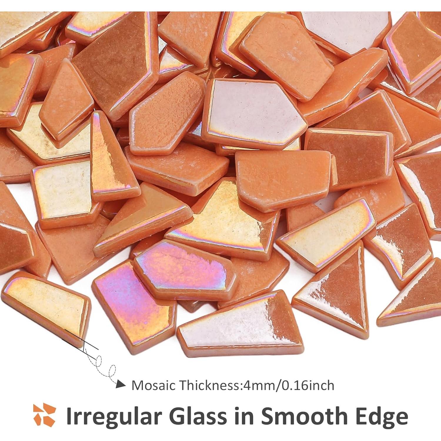 Azulejos de mosaico de vidrio naranja Youway Style 200g DIY