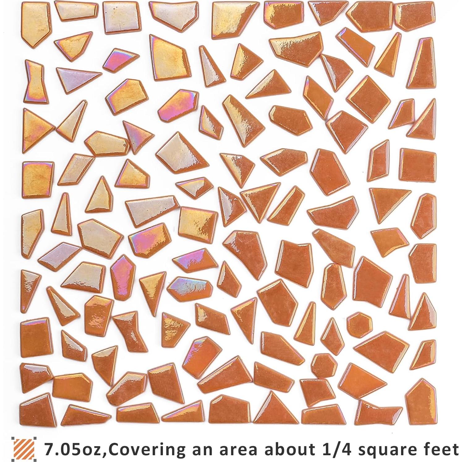 Azulejos de mosaico de vidrio naranja Youway Style 200g DIY