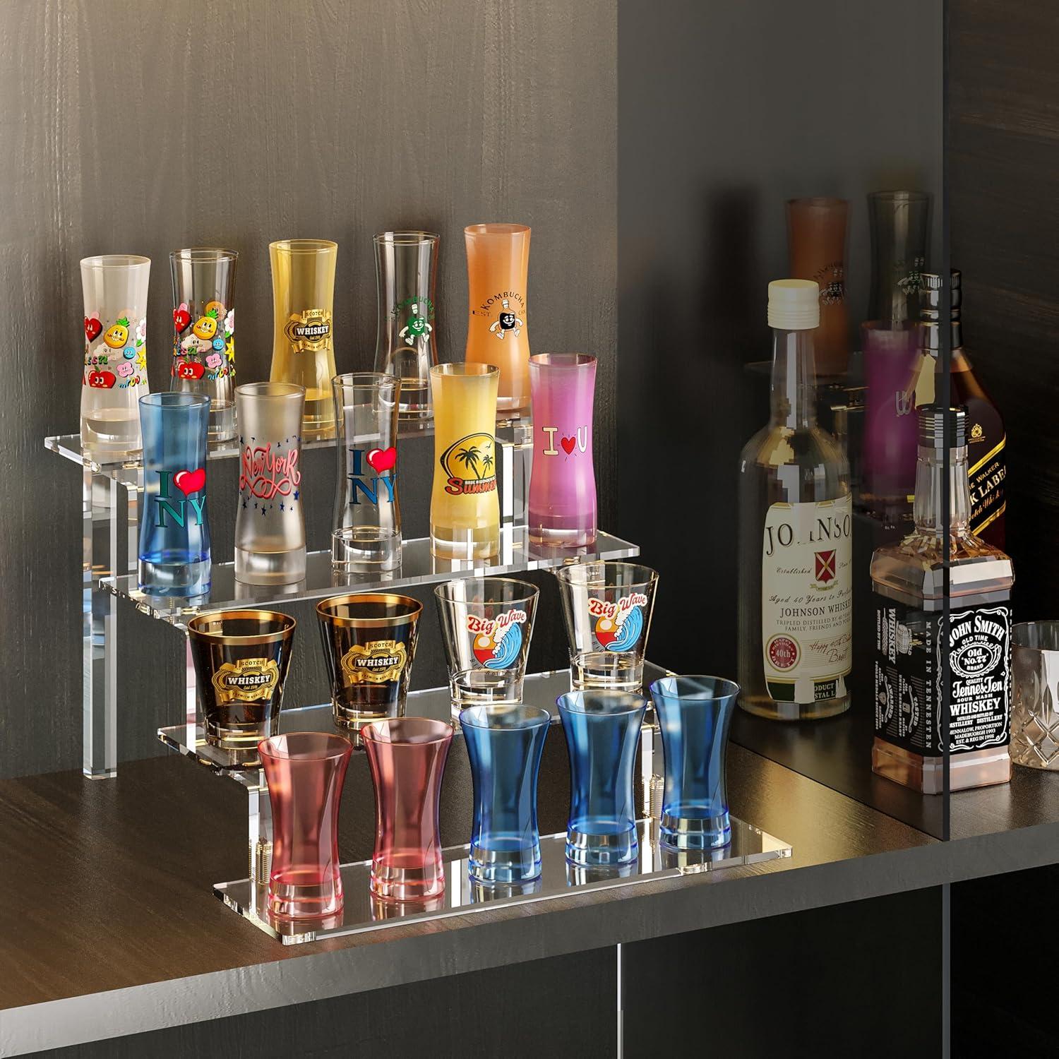 Soporte Acrílico WINKINE para Exhibición de 4 Niveles - Organizador de Perfumes y Figuras