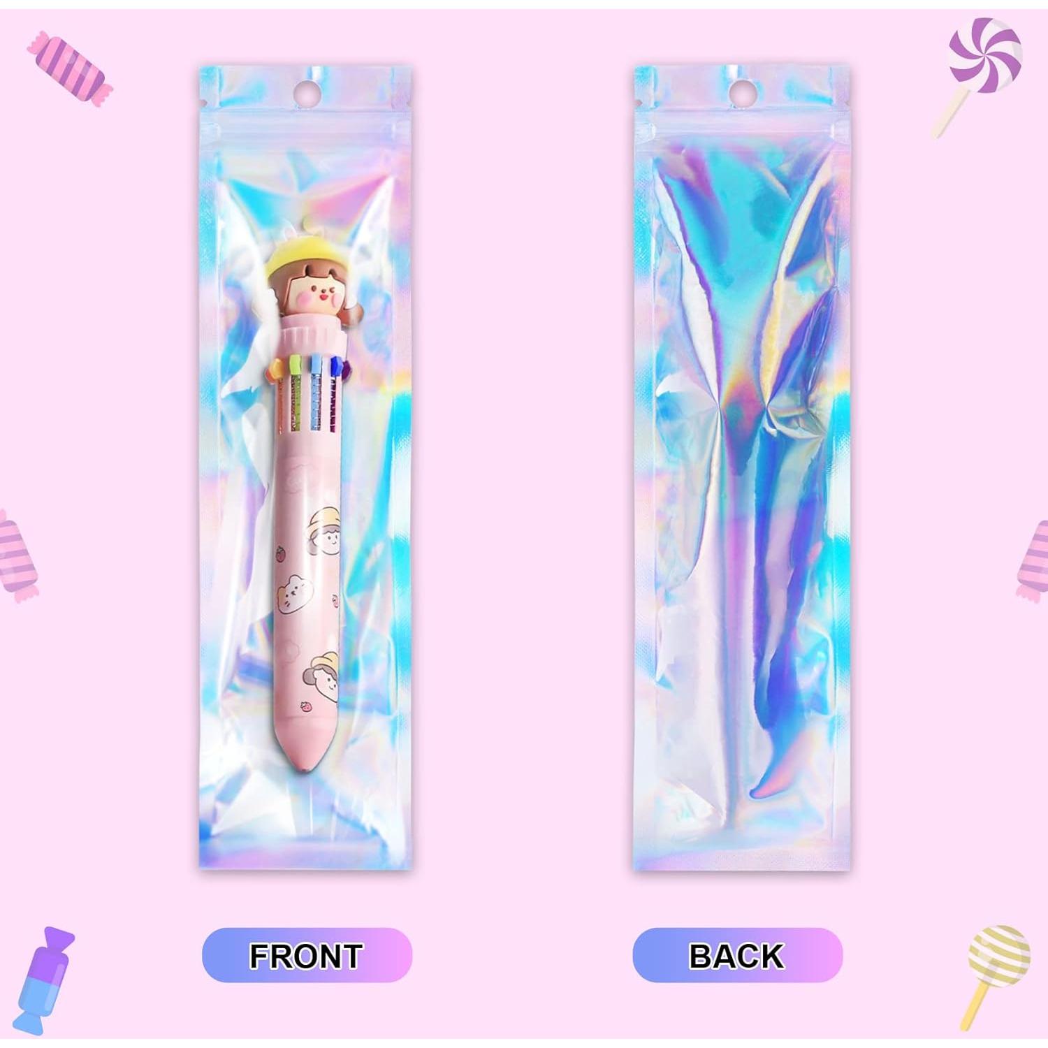 Bolsas Holográficas ANZNKU 50 Pcs 6.9 x 22.9 cm Resellables