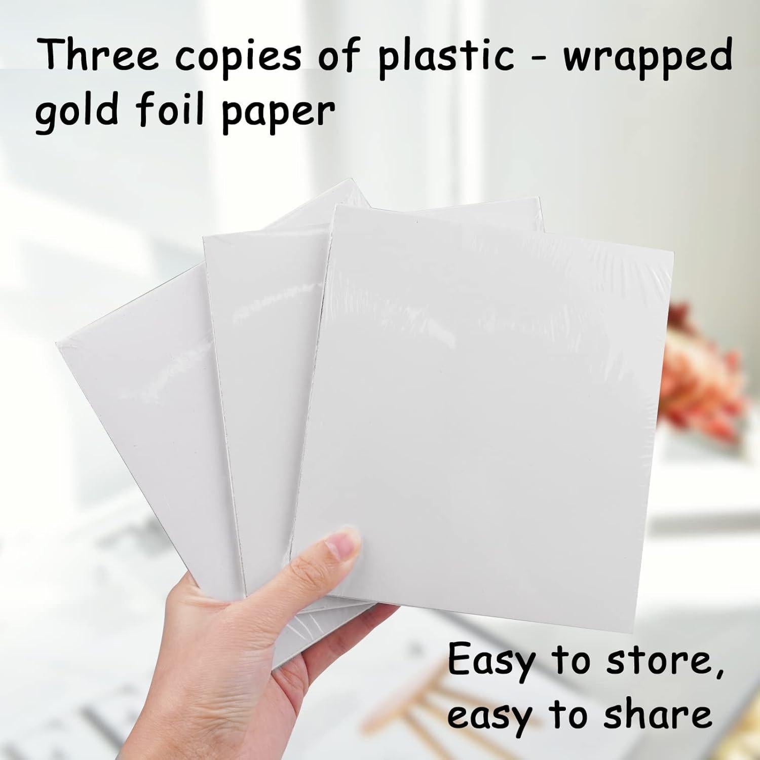 Hojas de Oro Gwybkq 300 Unidades 14x14 cm para Manualidades