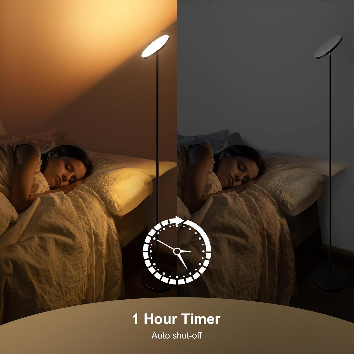 Lámpara de pie LED FULSUNT RGB 32W 3200LM con control remoto