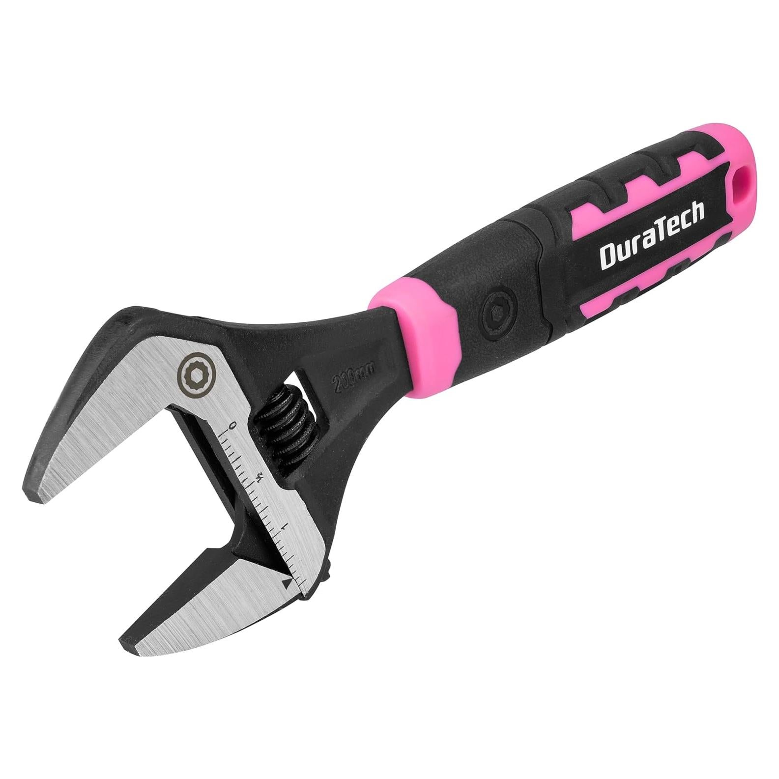 Llave Ajustable DURATECH 8 Pulgadas Acero CR-V Boca Ancha