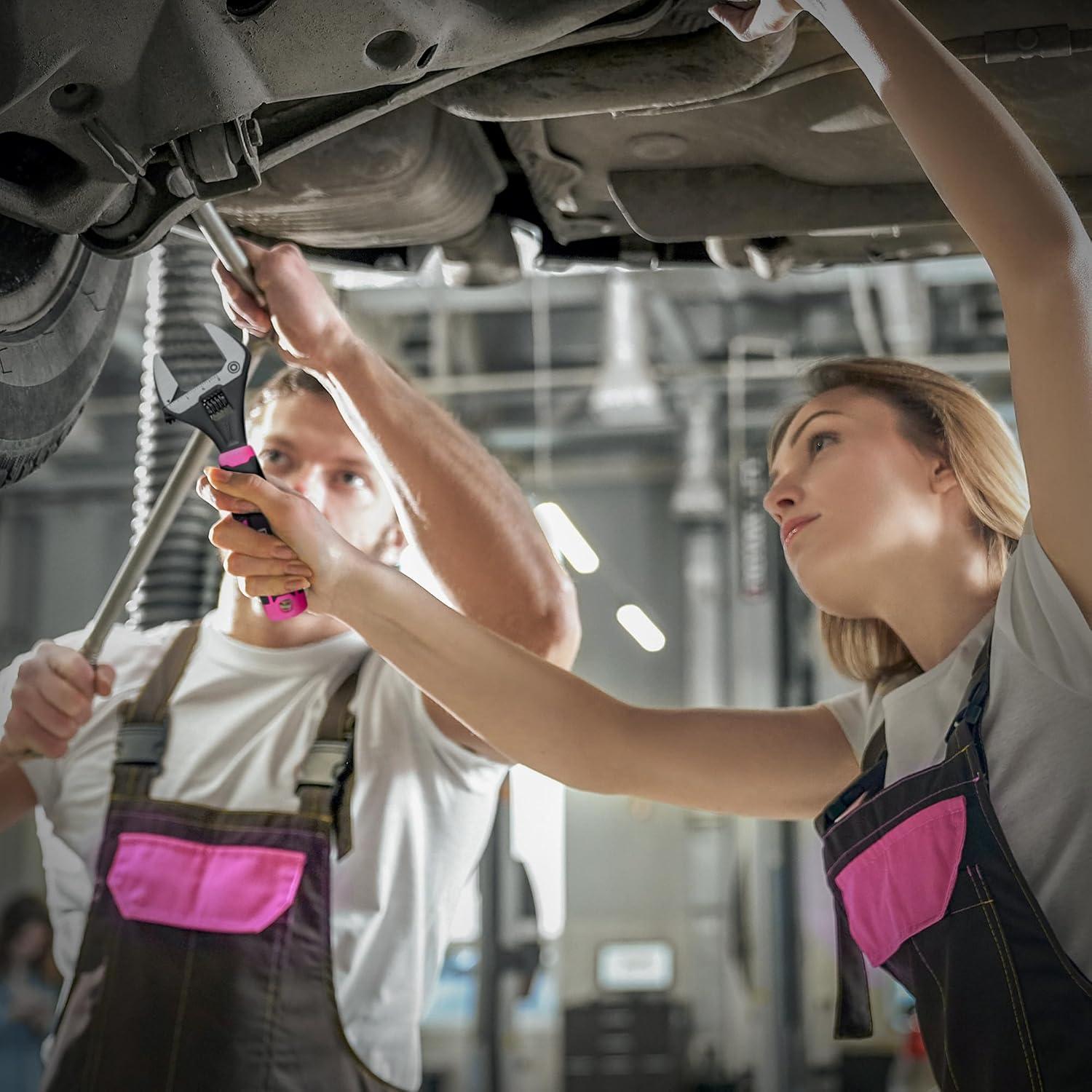 Llave Ajustable DURATECH 8 Pulgadas Acero CR-V Boca Ancha