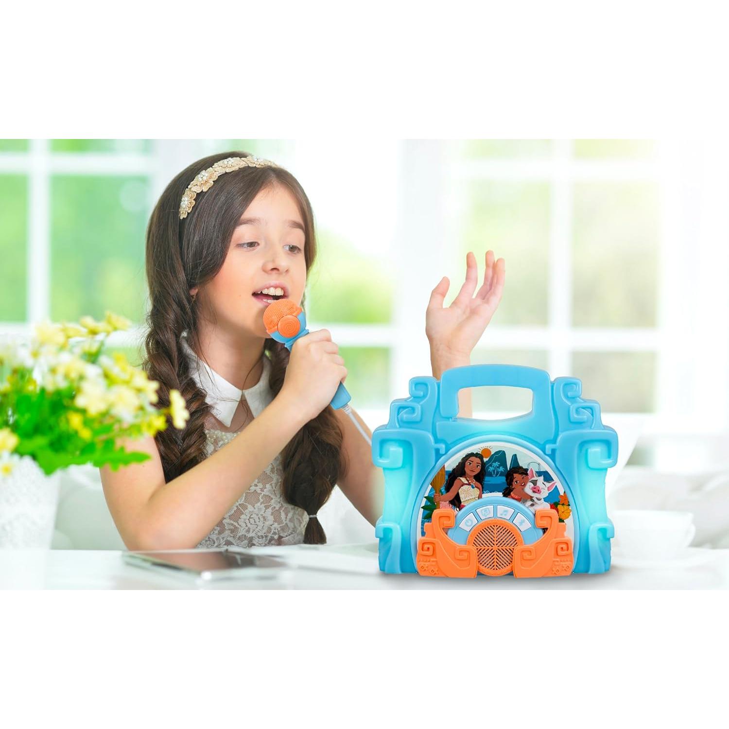 eKids Boombox Karaoke Disney Moana con Micrófono 22.86 cm