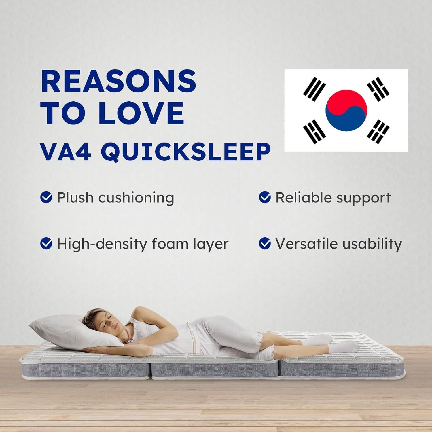 Colchón Plegable Quicksleep VA4 Z Cube 5" Individual Espuma