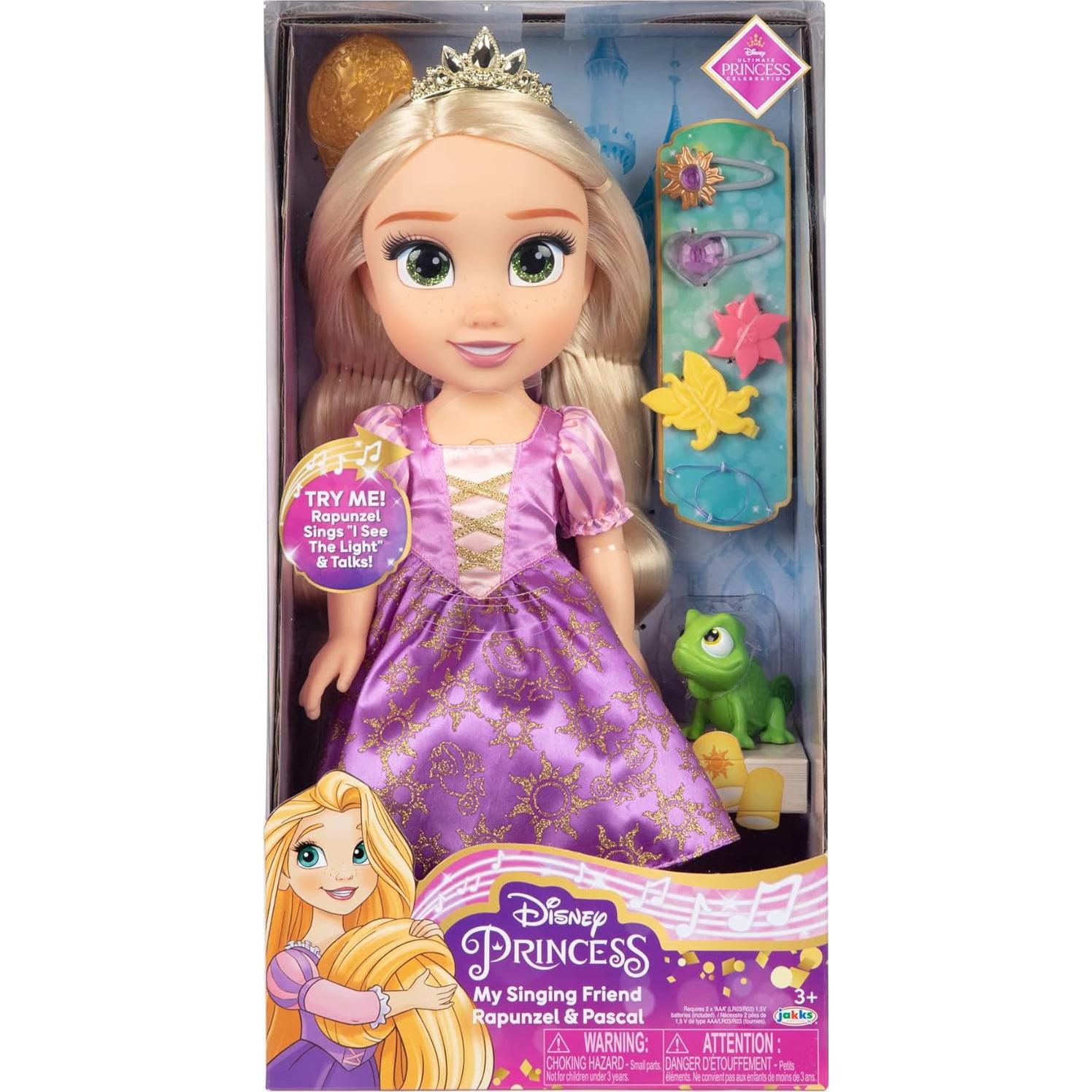 Muñeca Rapunzel Amiga Cantante Disney 35.56 cm con Pascal
