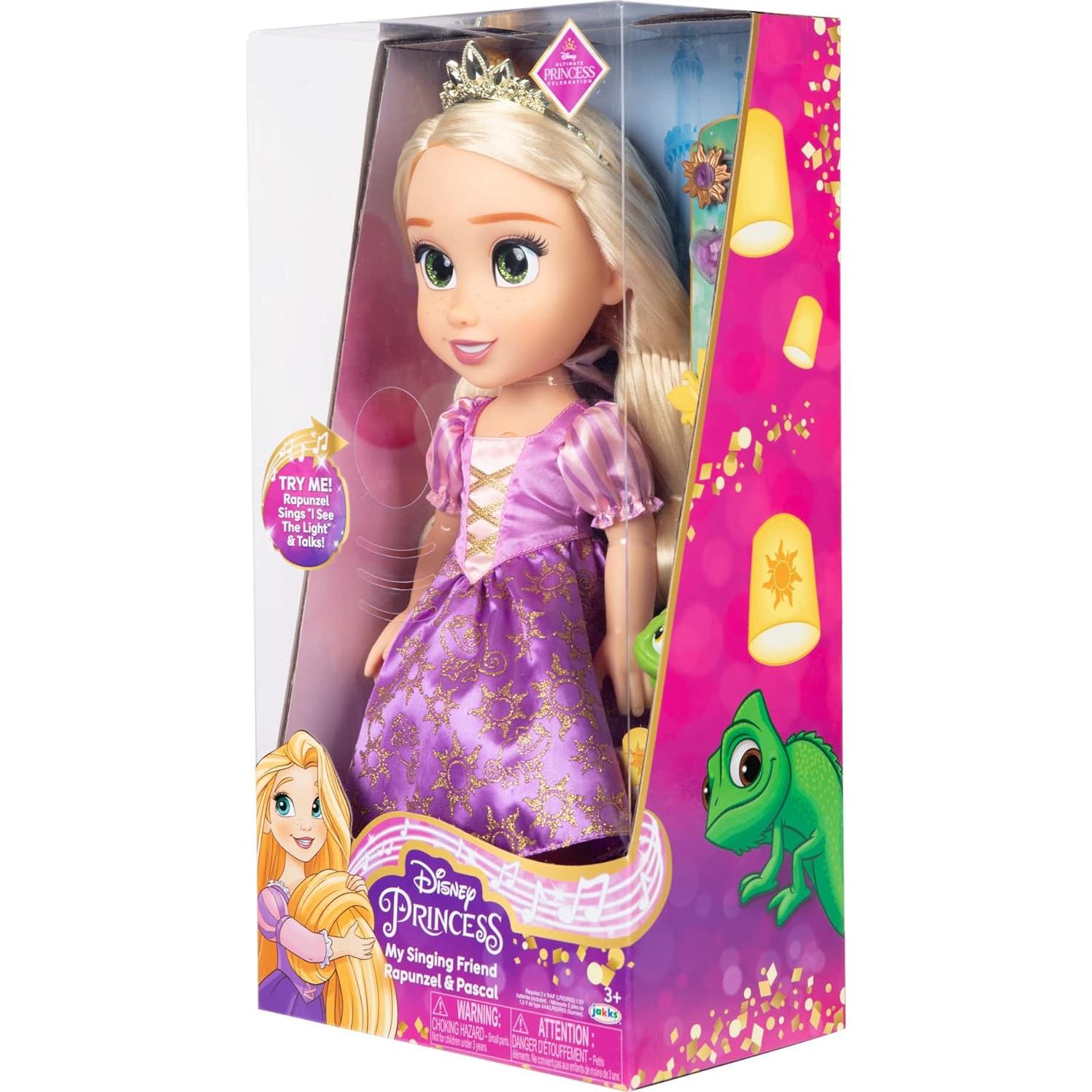 Muñeca Rapunzel Amiga Cantante Disney 35.56 cm con Pascal