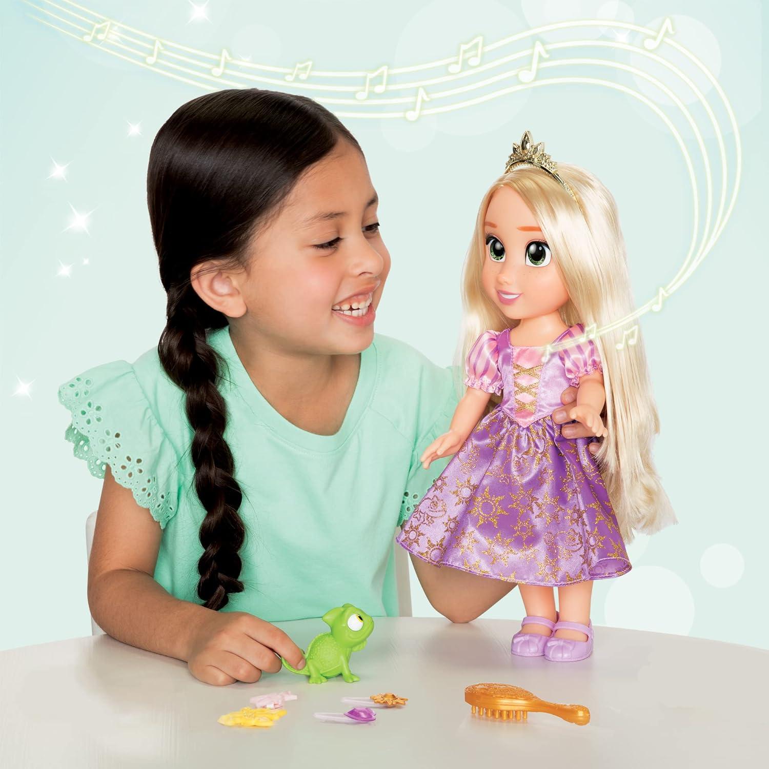 Muñeca Rapunzel Amiga Cantante Disney 35.56 cm con Pascal