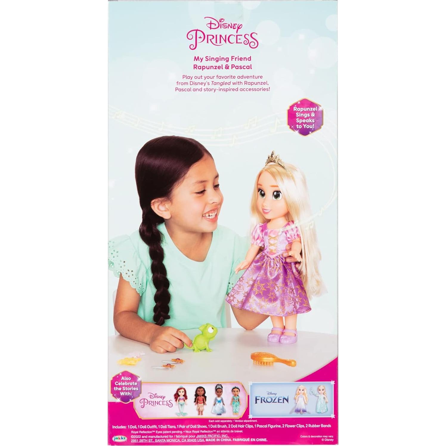 Muñeca Rapunzel Amiga Cantante Disney 35.56 cm con Pascal