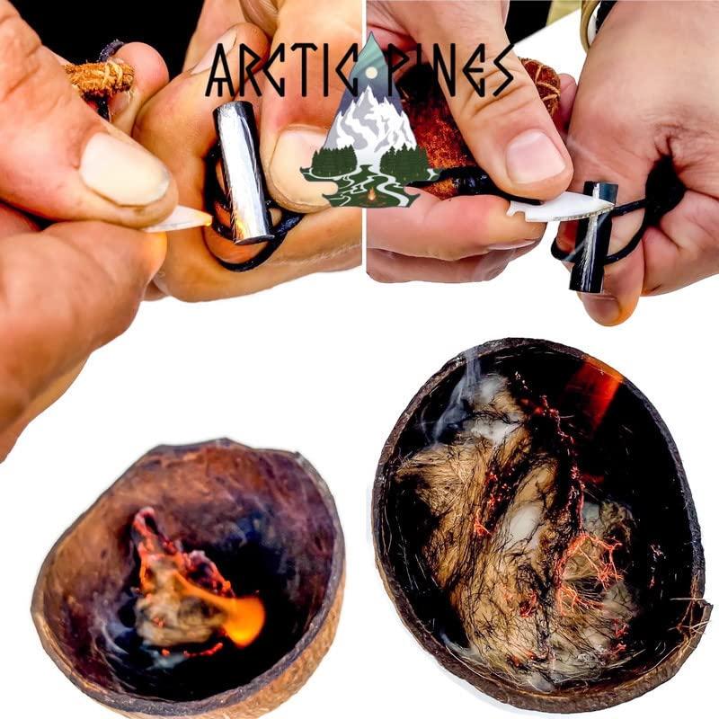 Collar Iniciador de Fuego Negro/Gris - Equipo de Supervivencia