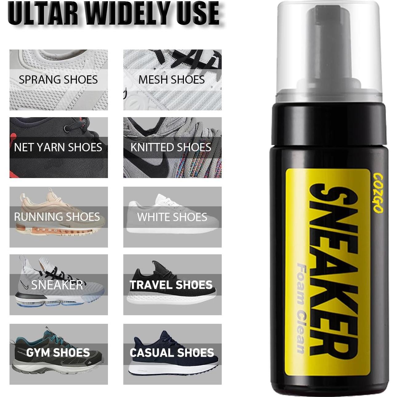 Kit de Limpieza de Zapatos COZGO 150ml con Cepillo y Paño