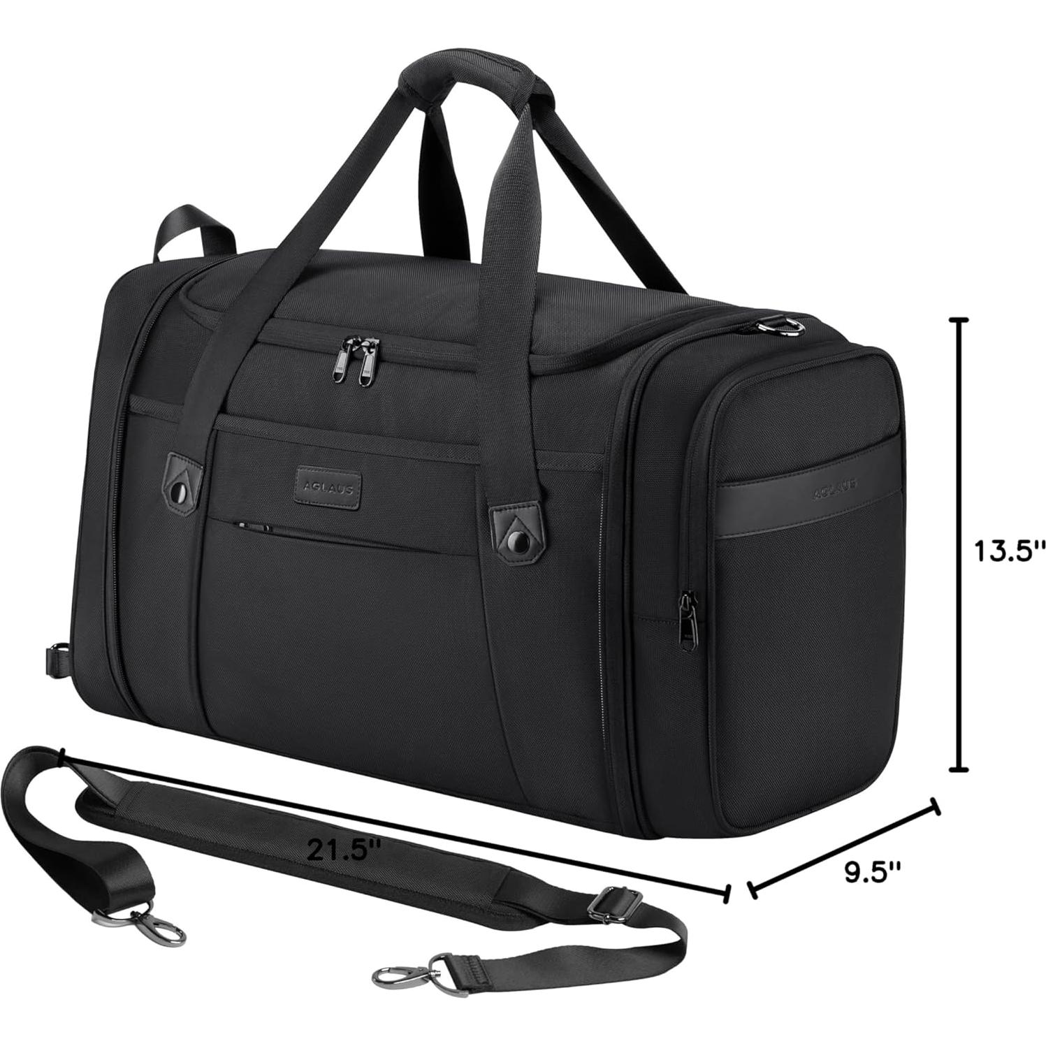 Bolsa de viaje AGLAUS Tourenne 45L plegable negra