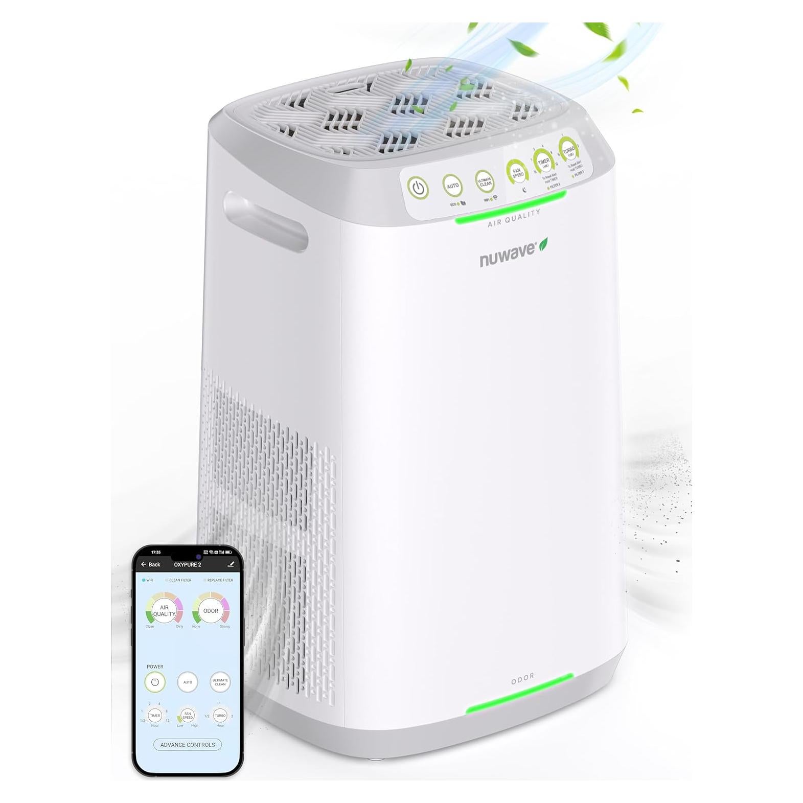 Purificador de Aire Nuwave E500 Blanco 89.9 m² Filtros Lavables