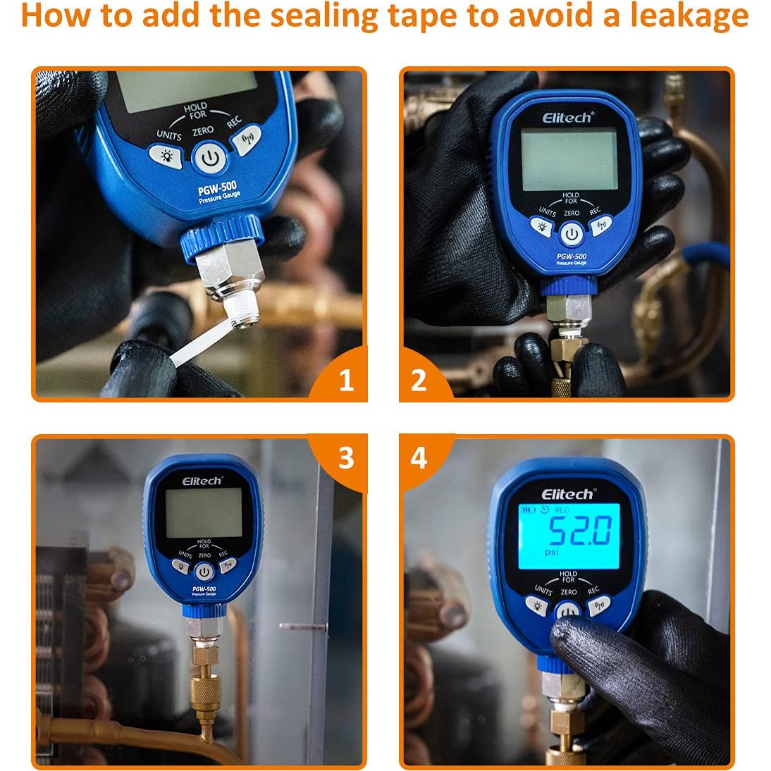 Medidor de Presión Digital Inalámbrico Elitech PGW-500 500 PSI