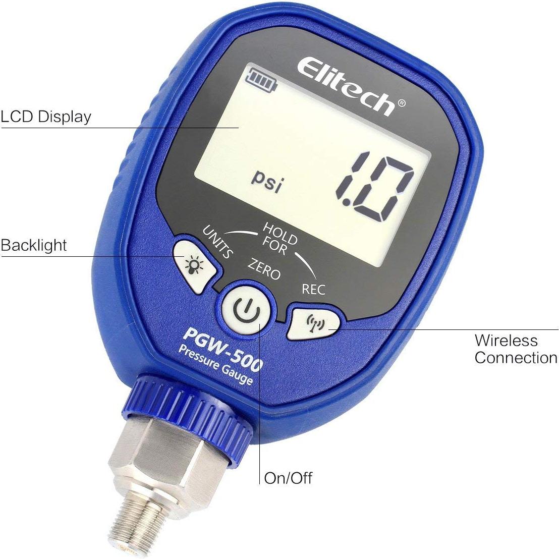 Medidor de Presión Digital Inalámbrico Elitech PGW-500 500 PSI