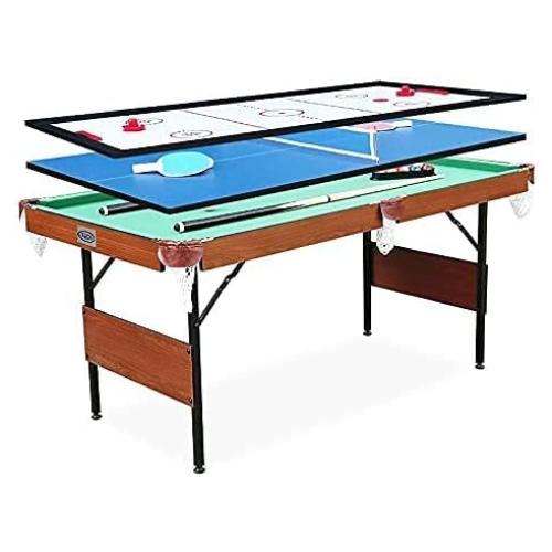 Mesa de Billar Plegable RACK Crux 3 en 1 Verde 139.7 cm