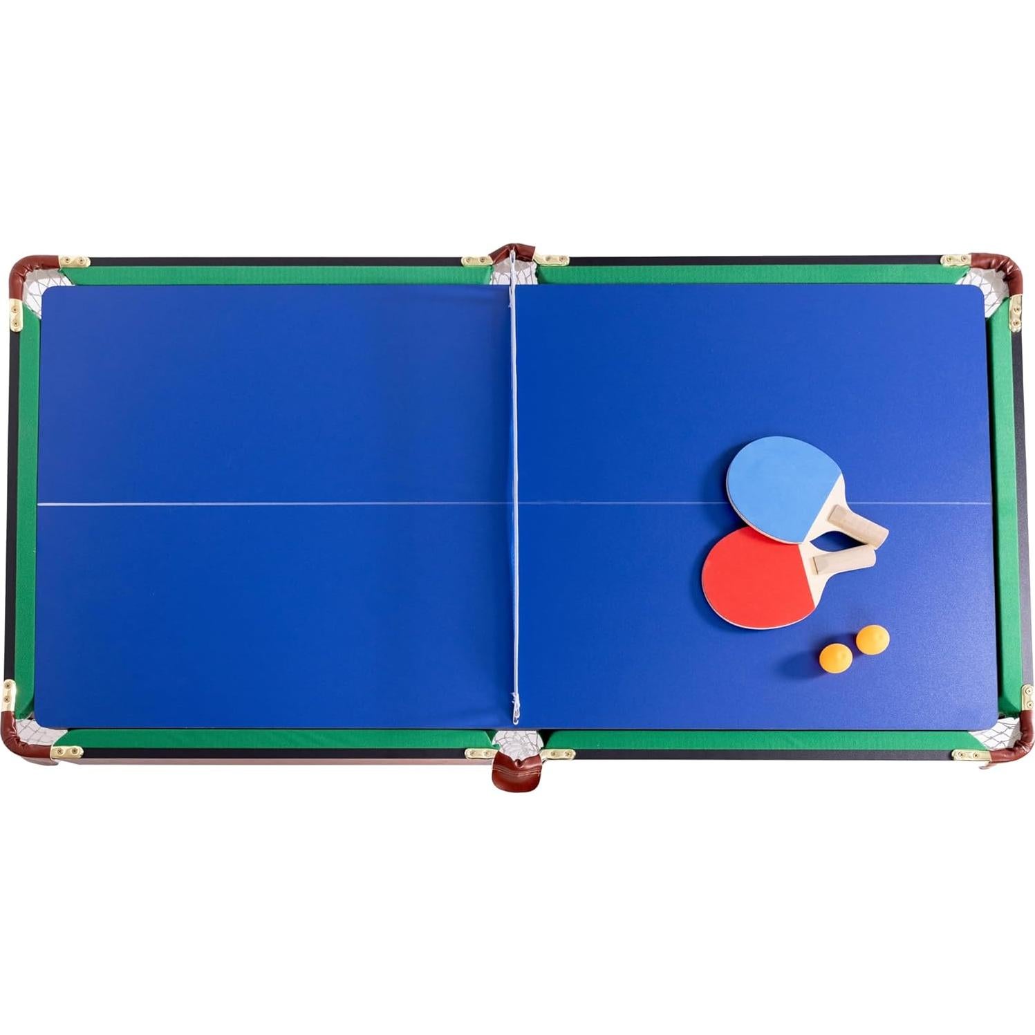 Mesa de Billar Plegable RACK Crux 3 en 1 Verde 139.7 cm