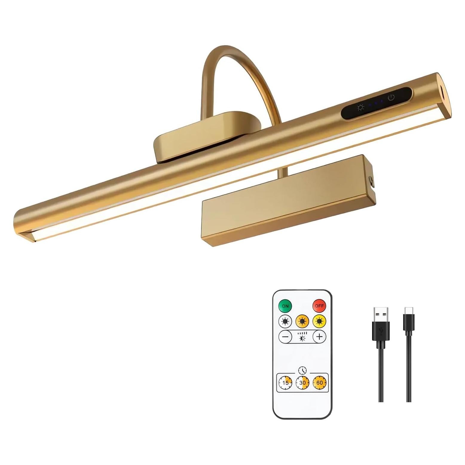 Luz de Imagen Regulable LYTARA 5000mAh Dorado Sin Cable