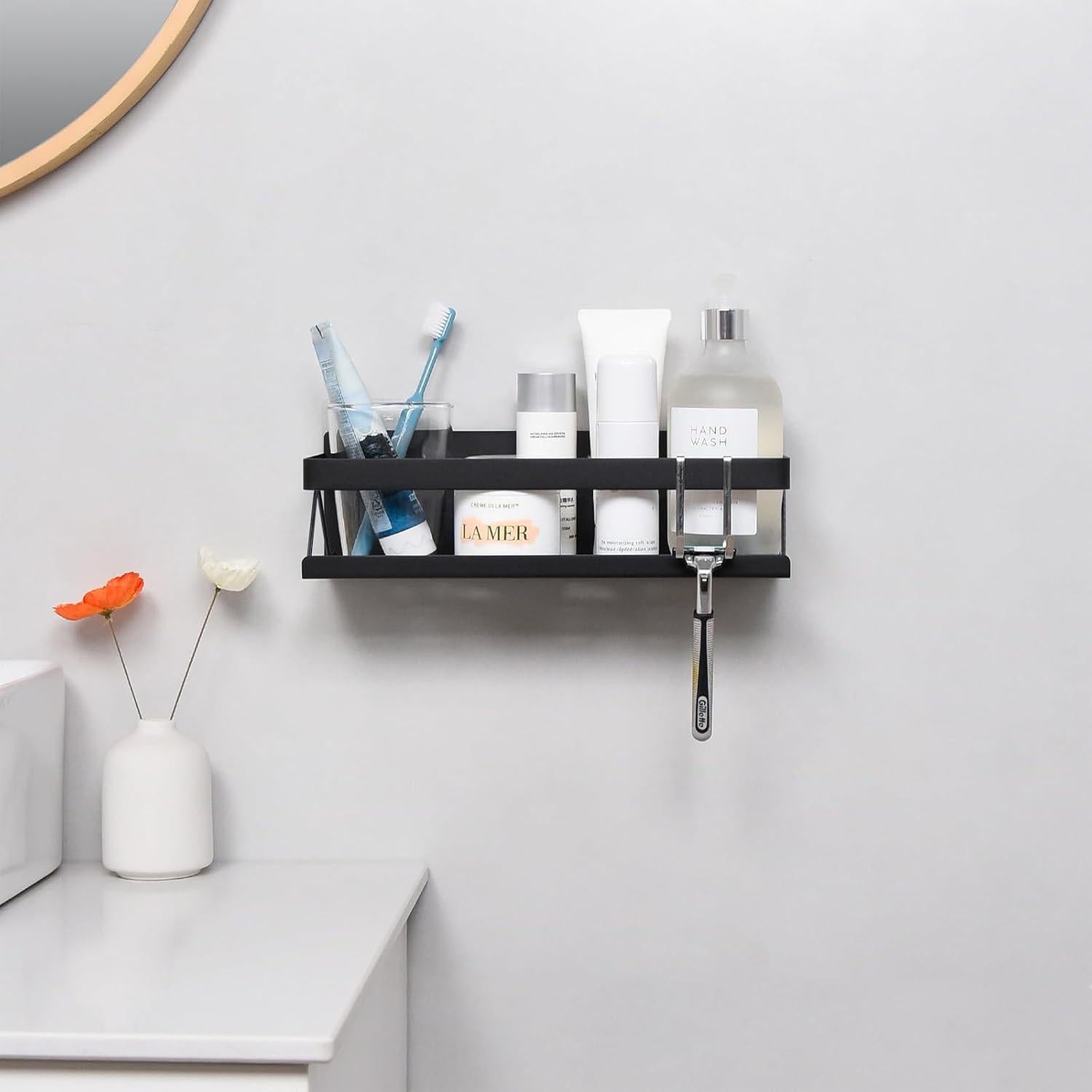 Estante Flotante de Especias Yoniccal Negro Acero Inoxidable 10 kg