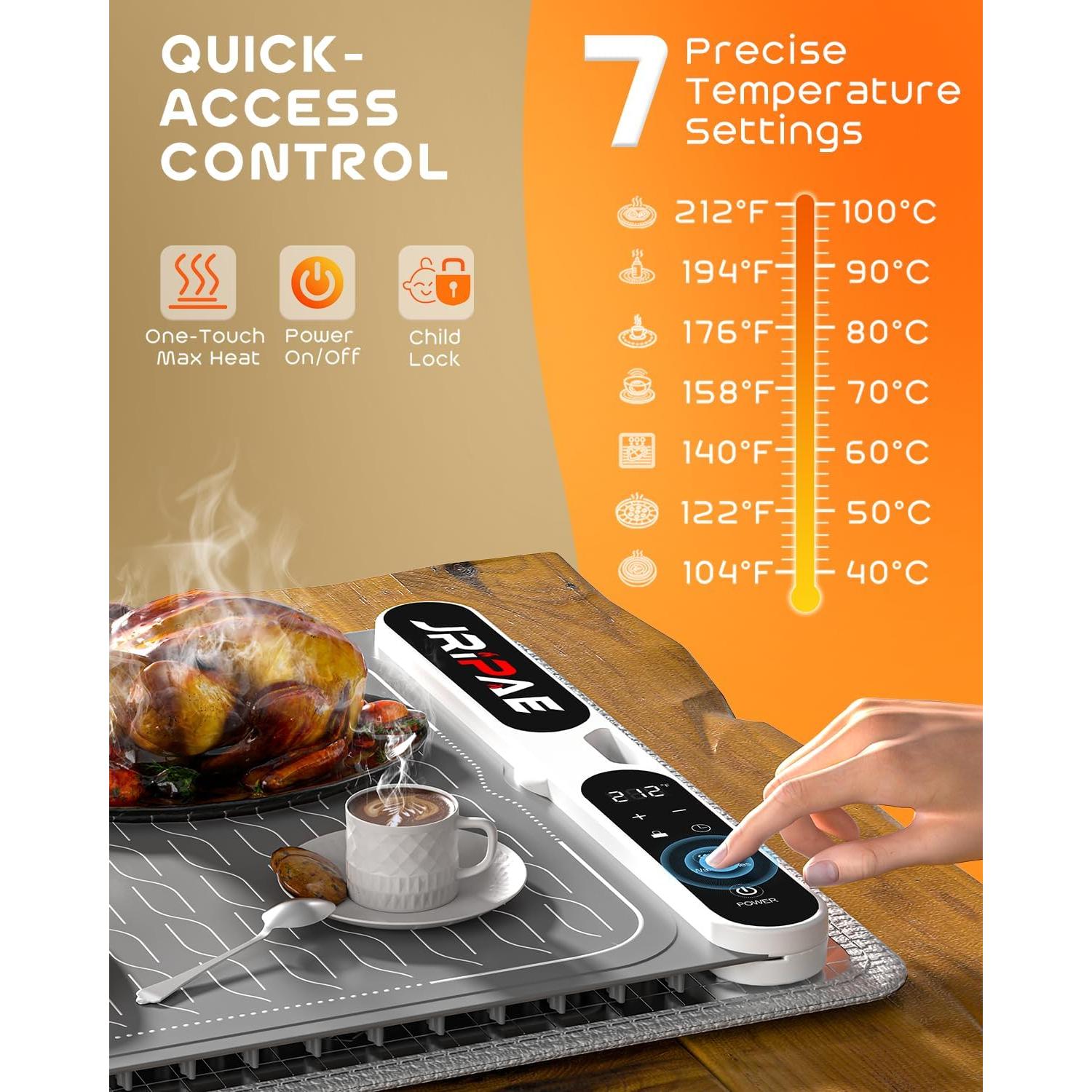 Alfombrilla Calentadora Eléctrica Jripae 61x38.1cm 7 Niveles