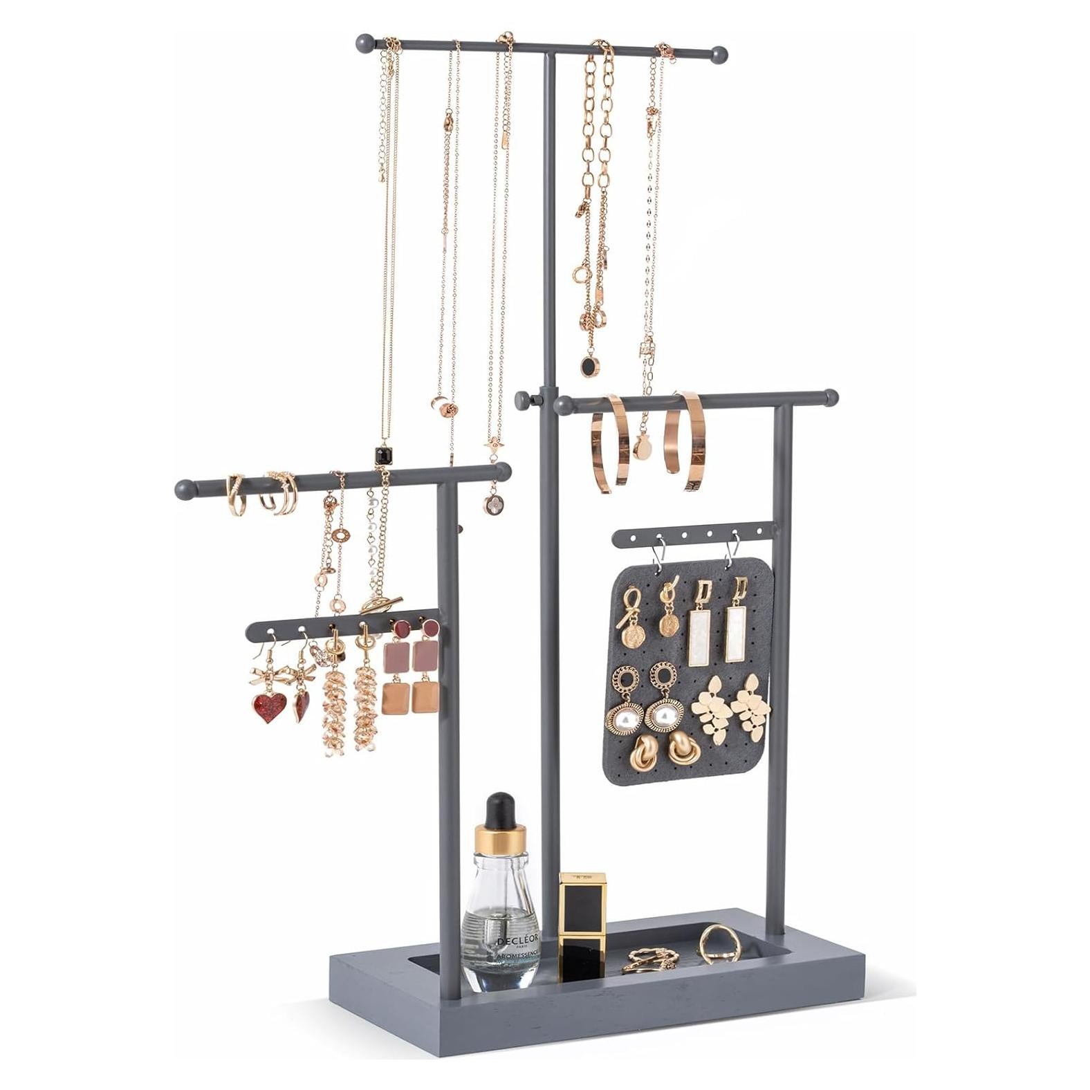 Organizador de Joyería ProCase Gris con Soporte para Anillos