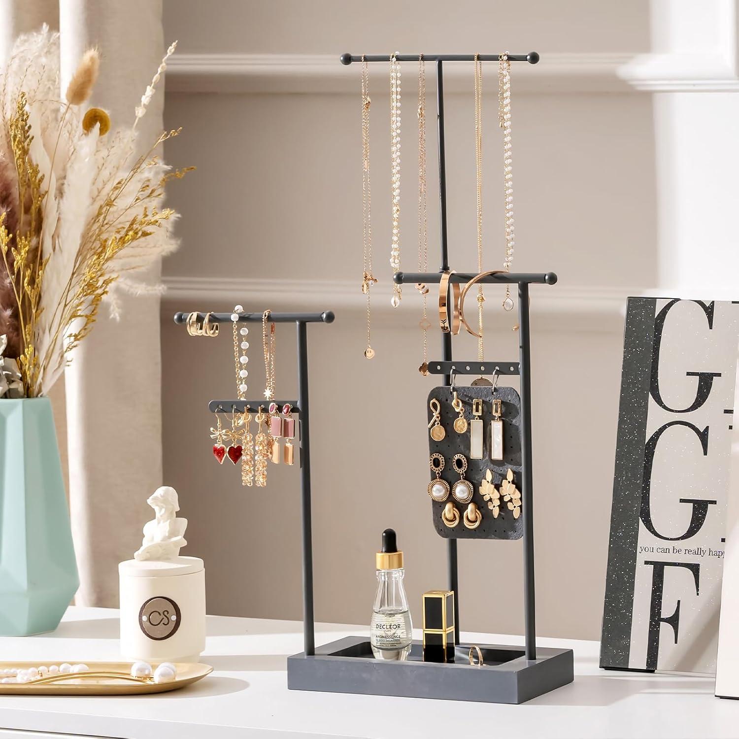 Organizador de Joyería ProCase Gris con Soporte para Anillos